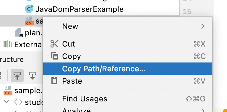 IDEA IntelliJ Copy Path Reference